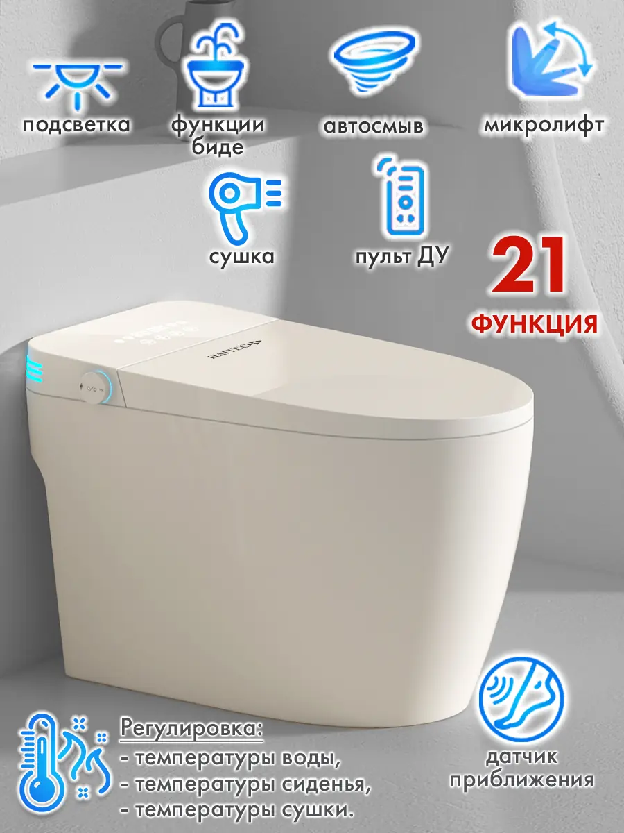 Смарт унитаз HAITEC HT-ESTR02 электронный автоматизированный 