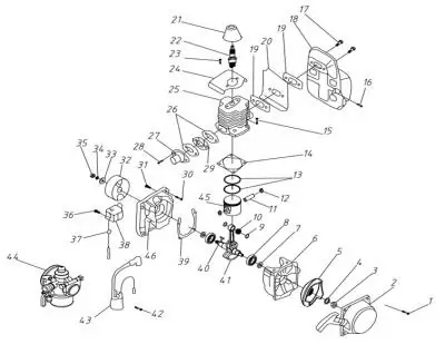 Запчасть для Опрыскивателя HT-SP2T42 Кран-дозатор подачи раствора (пластик) позиция 102 03030200102