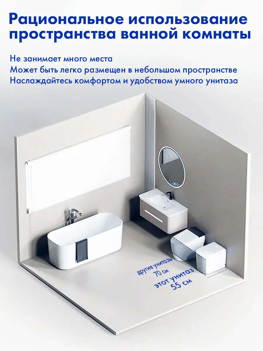 Унитаз смарт голос HT-EST411E Унитаз смарт голос HT-EST411E