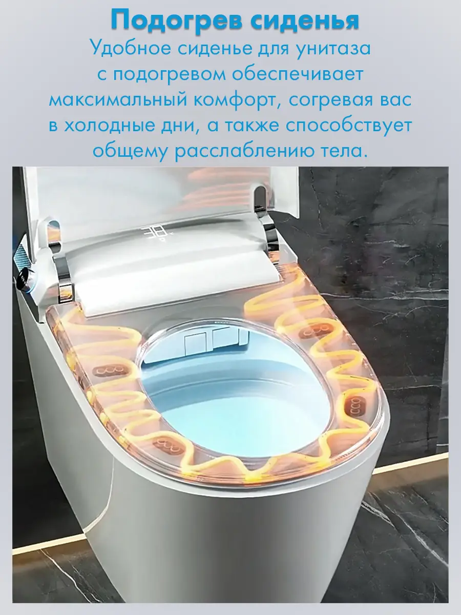 Смарт унитаз подвесной HAITEC HT-ESTPG01 электронный автоматизированный Смарт унитаз подвесной HAITEC HT-ESTPG01 электронный автоматизированный