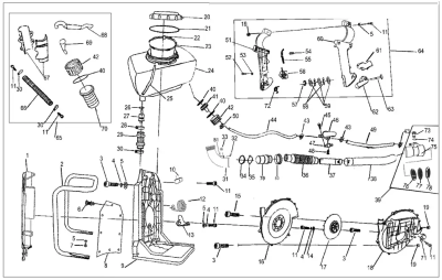 З/Ч для бенз. опрыскивателя HTSP2T56 Трубка соединительная №37