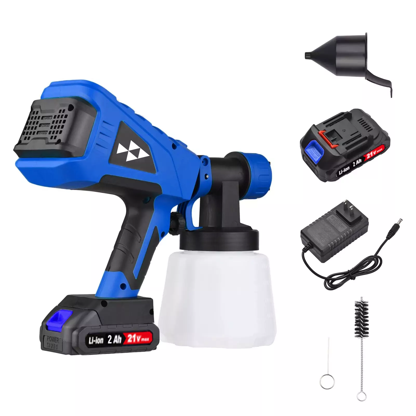 Аккумуляторный краскопульт аэрограф HAITEC HT-ASA850Li  2 аккумулятора 21В 2 Ач