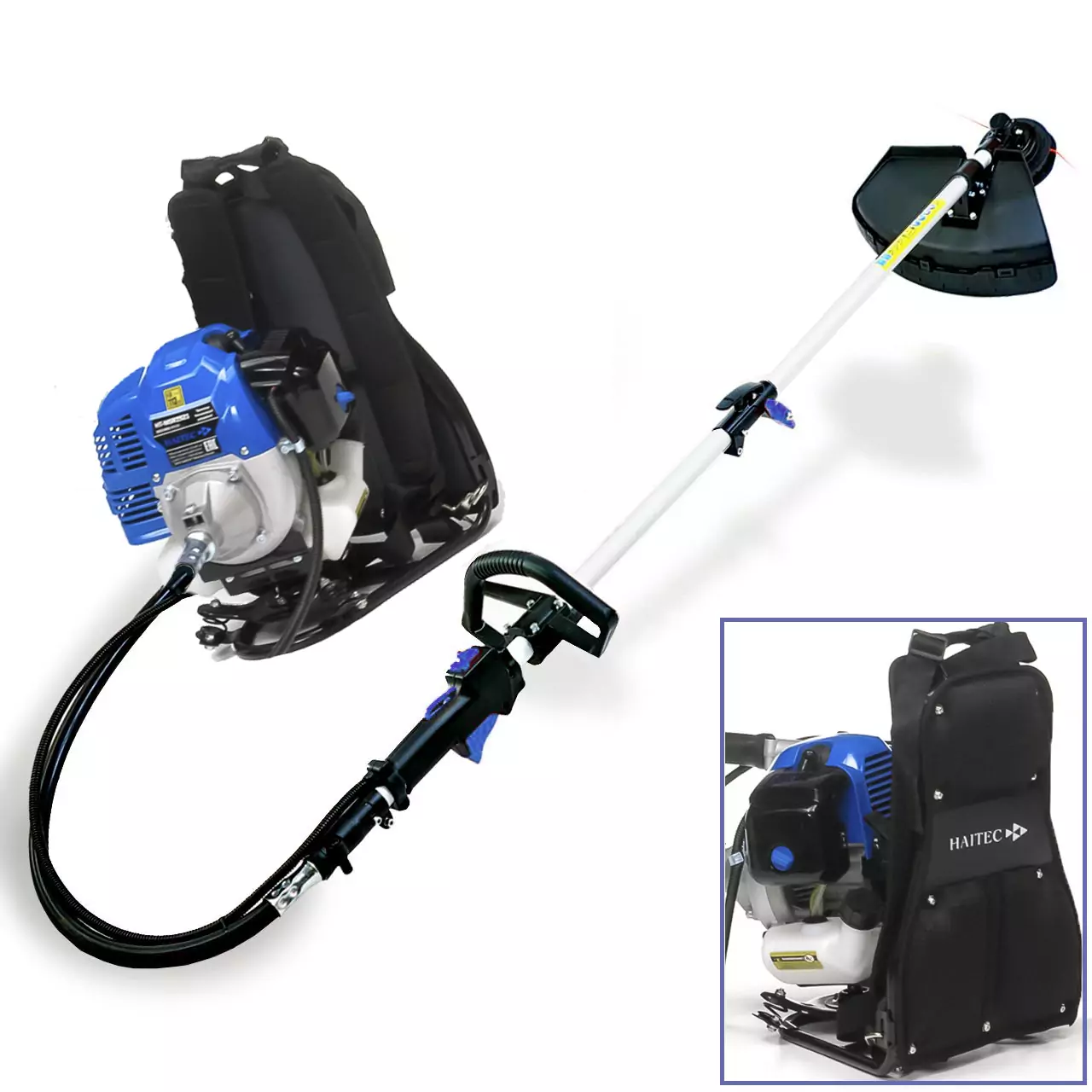 Триммер бензиновый ранцевый HAITEC HT-MSR1521 Multitool 2в1 2,2 кВт