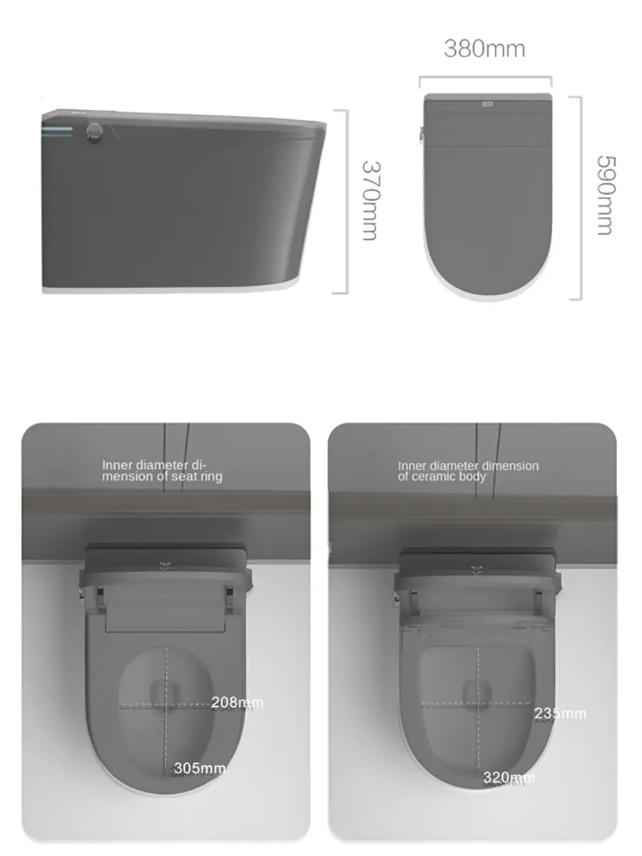 Унитаз смарт подвесной HAITEC HT-ESTPG02 (Gray) Унитаз смарт подвесной HAITEC HT-ESTPG02 (Gray)