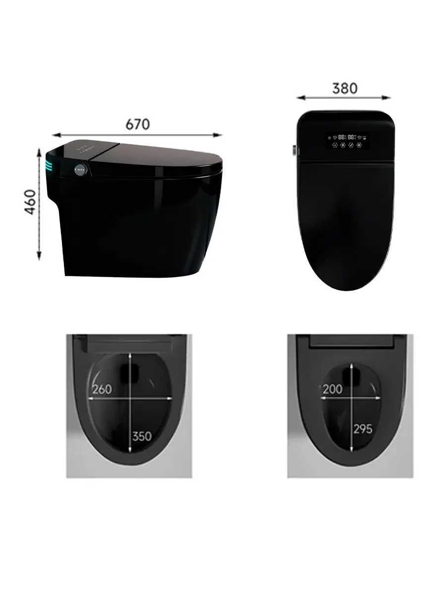 Смарт унитаз HAITEC HT-EST416E автоматизированный с встроенным бачком