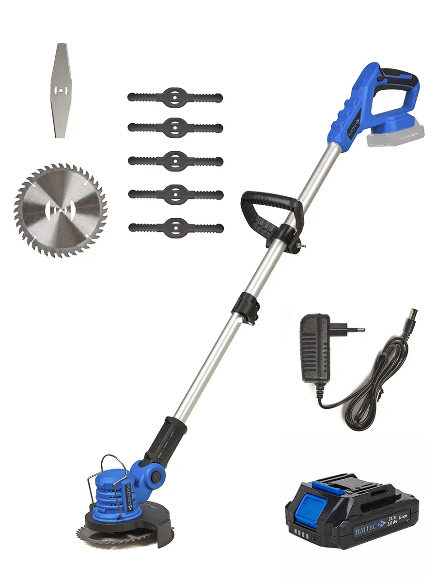 Триммер аккумуляторный HAITEC HT-AMS21Li с литий-ионным аккумулятором 2 Ач