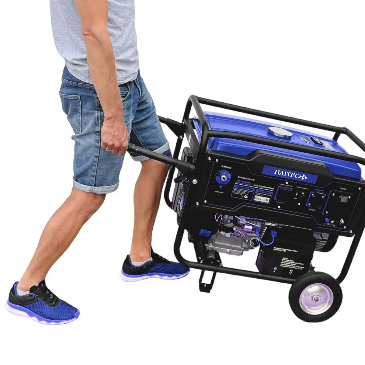 Бензиновый инверторный генератор HAITEC HT-GBR8000IES 8000 Вт с электростартом и ATS разъемом