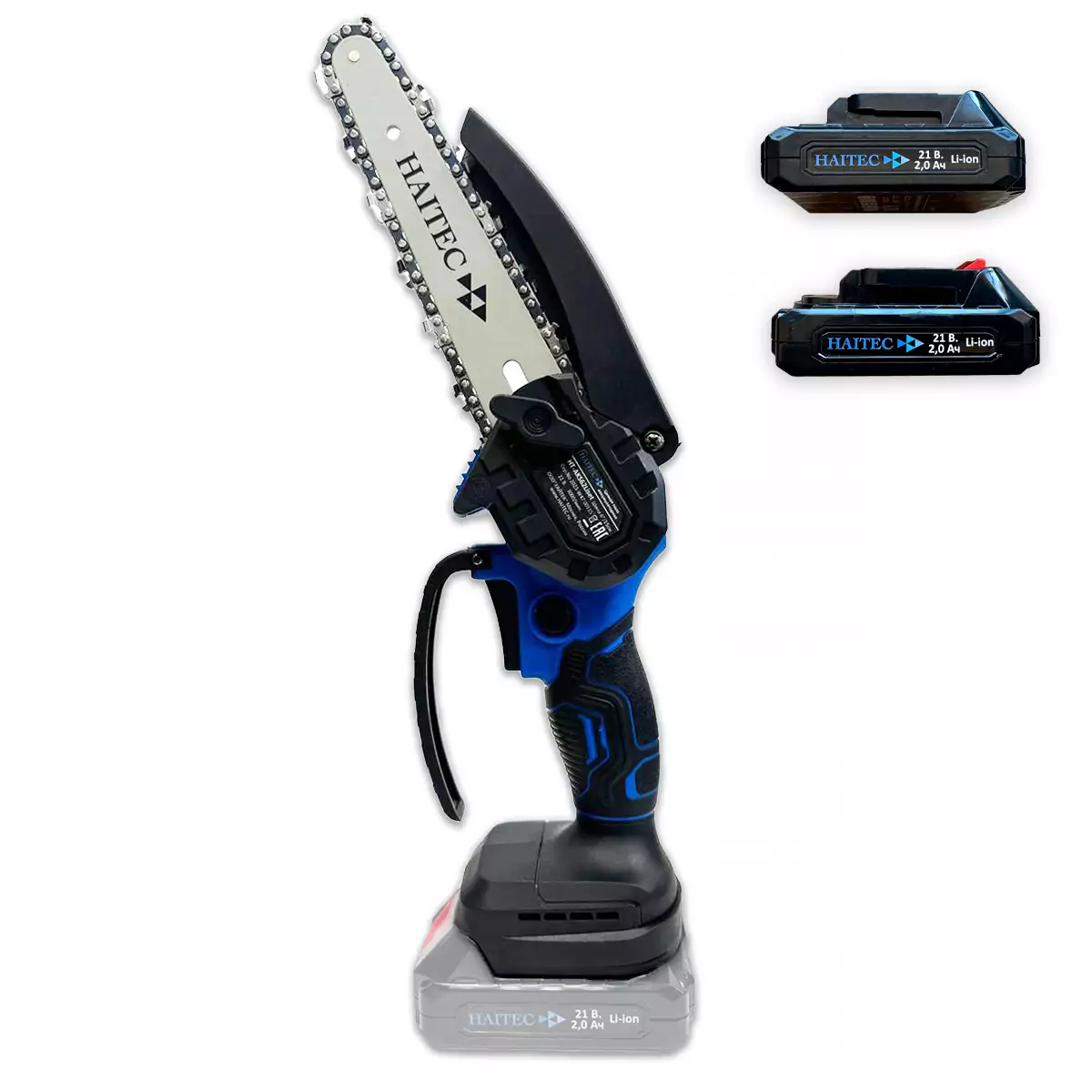 Цепная мини-пила HAITEC HT-AKS62Li с 2 аккумуляторами 2 Ач