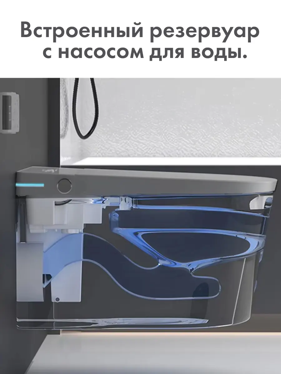 Унитаз смарт подвесной HAITEC HT-ESTPG02 (Gray) Унитаз смарт подвесной HAITEC HT-ESTPG02 (Gray)