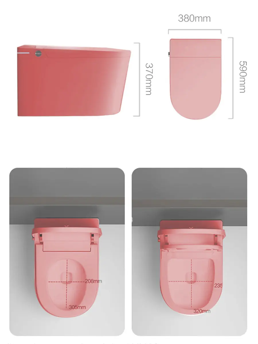Унитаз смарт подвесной HAITEC HT-ESTPG02 (Pink) Унитаз смарт подвесной HAITEC HT-ESTPG02 (Pink)