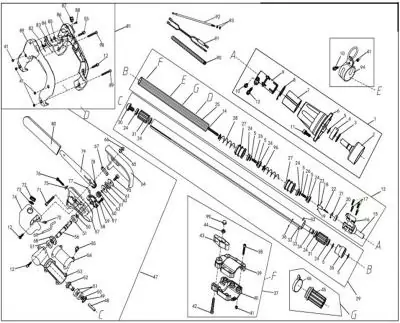 Запчасть для Высотореза HT-CH26 Кольца поршневые (сталь) позиция 8 02020020003