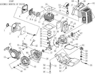 З/Ч для двигателя HT-BS2T62420 Стартер 