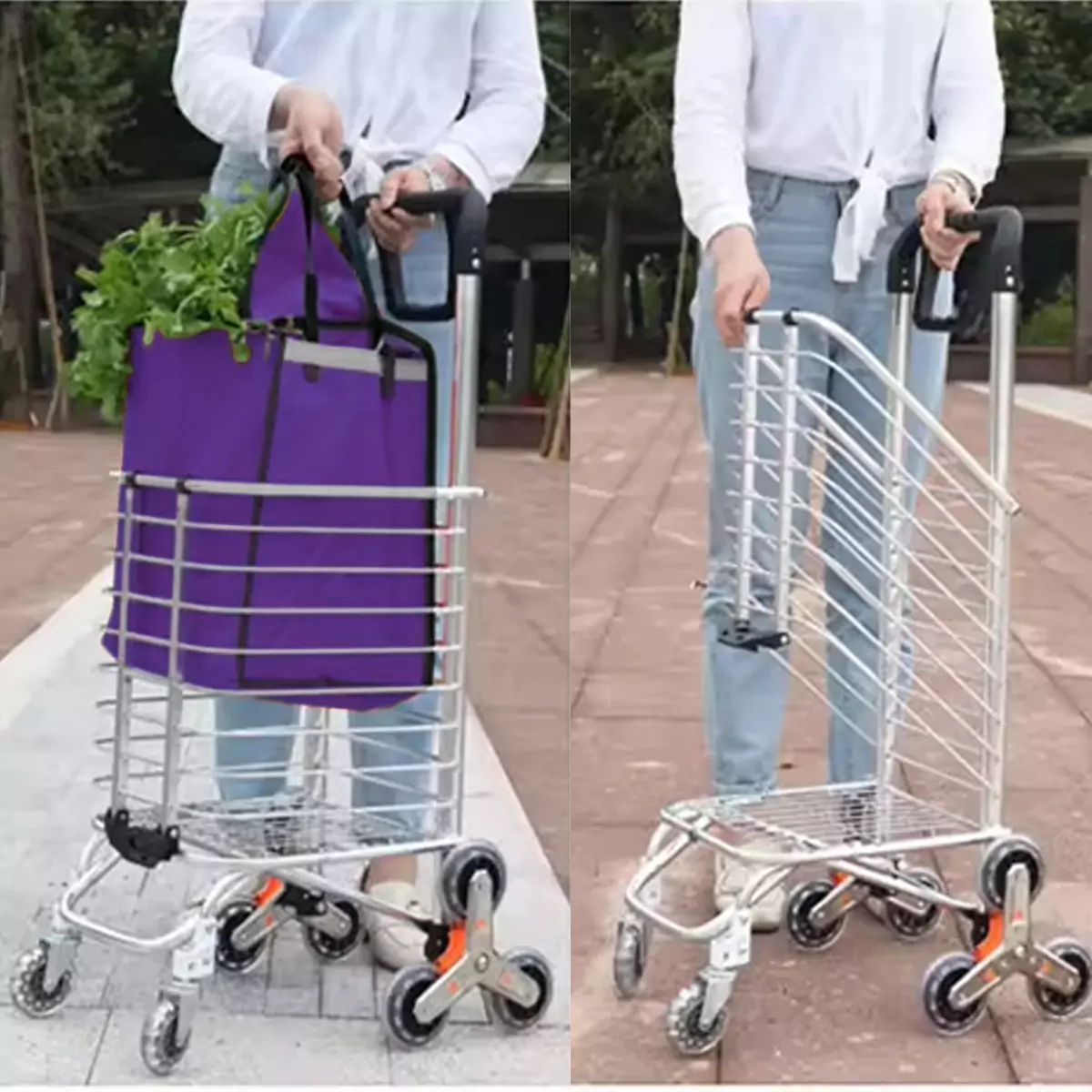 Сумка-тележка складная хозяйственная  HAITEC HT-СТ20V, грузоподъемность 20 кг