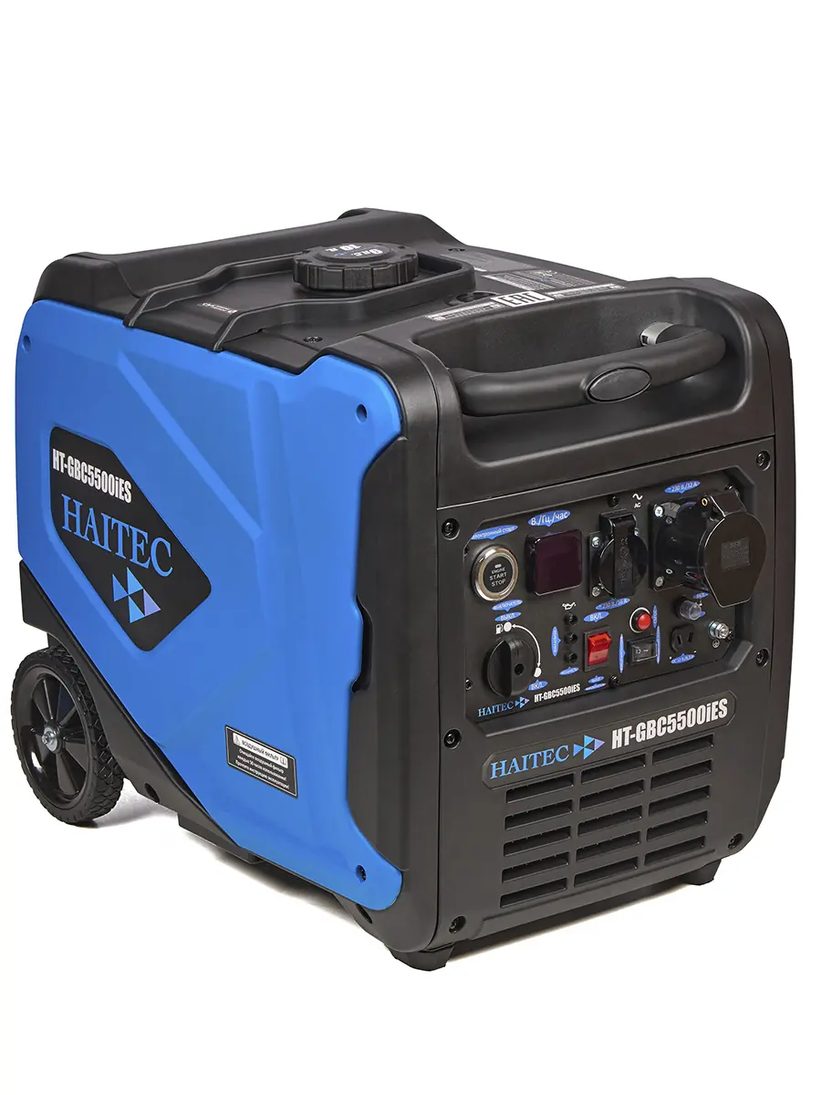 Генератор бензиновый HAITEC HT-GBС5500IES 5500 Вт инверторный кемпинговый с электростартом Генератор бензиновый HAITEC HT-GBС5500IES 5500 Вт инверторный кемпинговый с электростартом