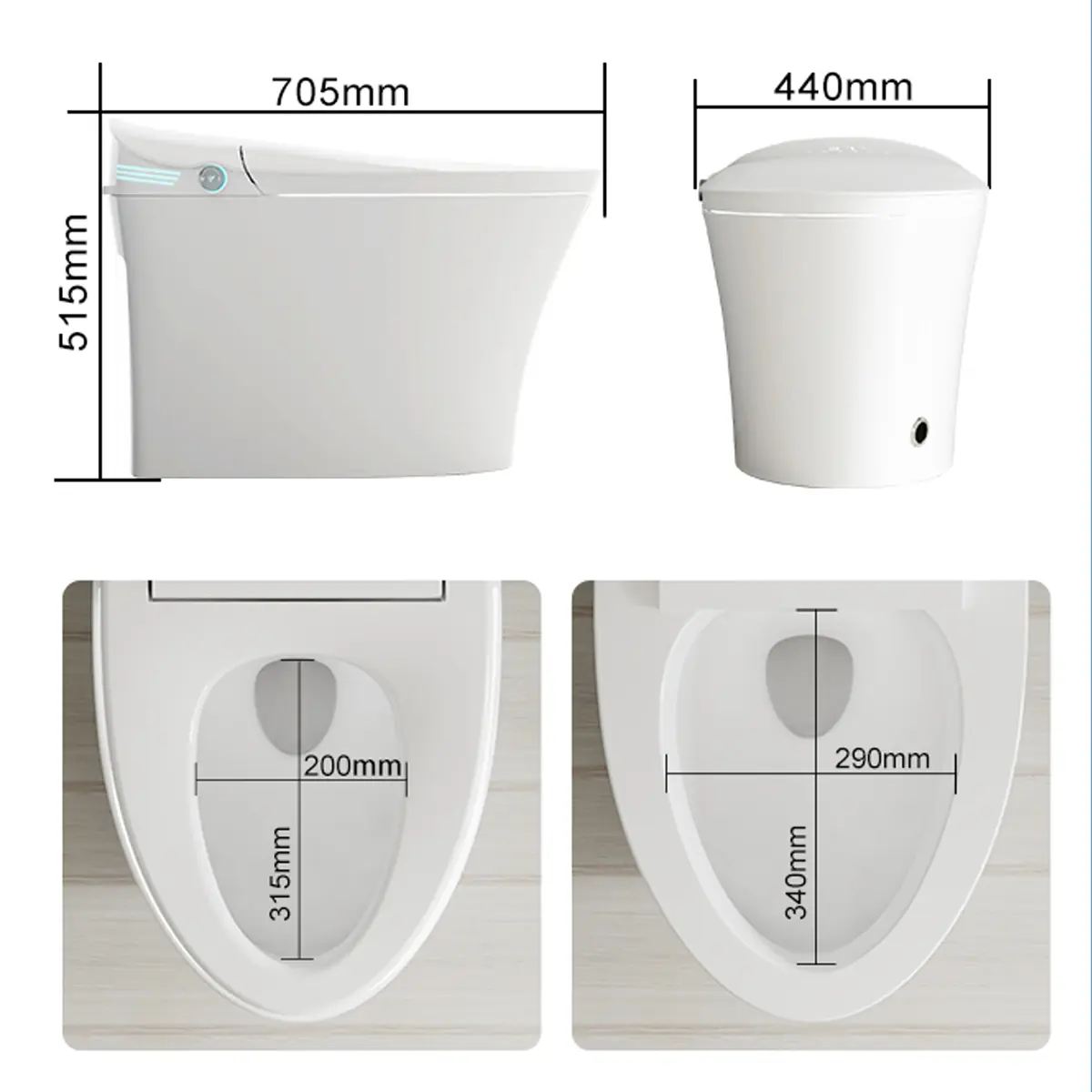 Смарт унитаз HAITEC HT-ESTA06 электронный автоматизированный 