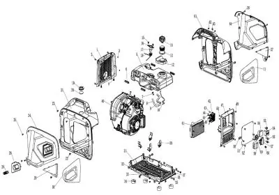 З/Ч двиг. бенз генератора HT-GBС2200I Фильтр  воздушный (пластик+ПВХ)