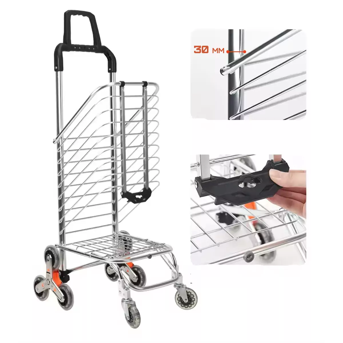 Сумка-тележка складная хозяйственная  HAITEC HT-СТ20B, грузоподъемность 20 кг