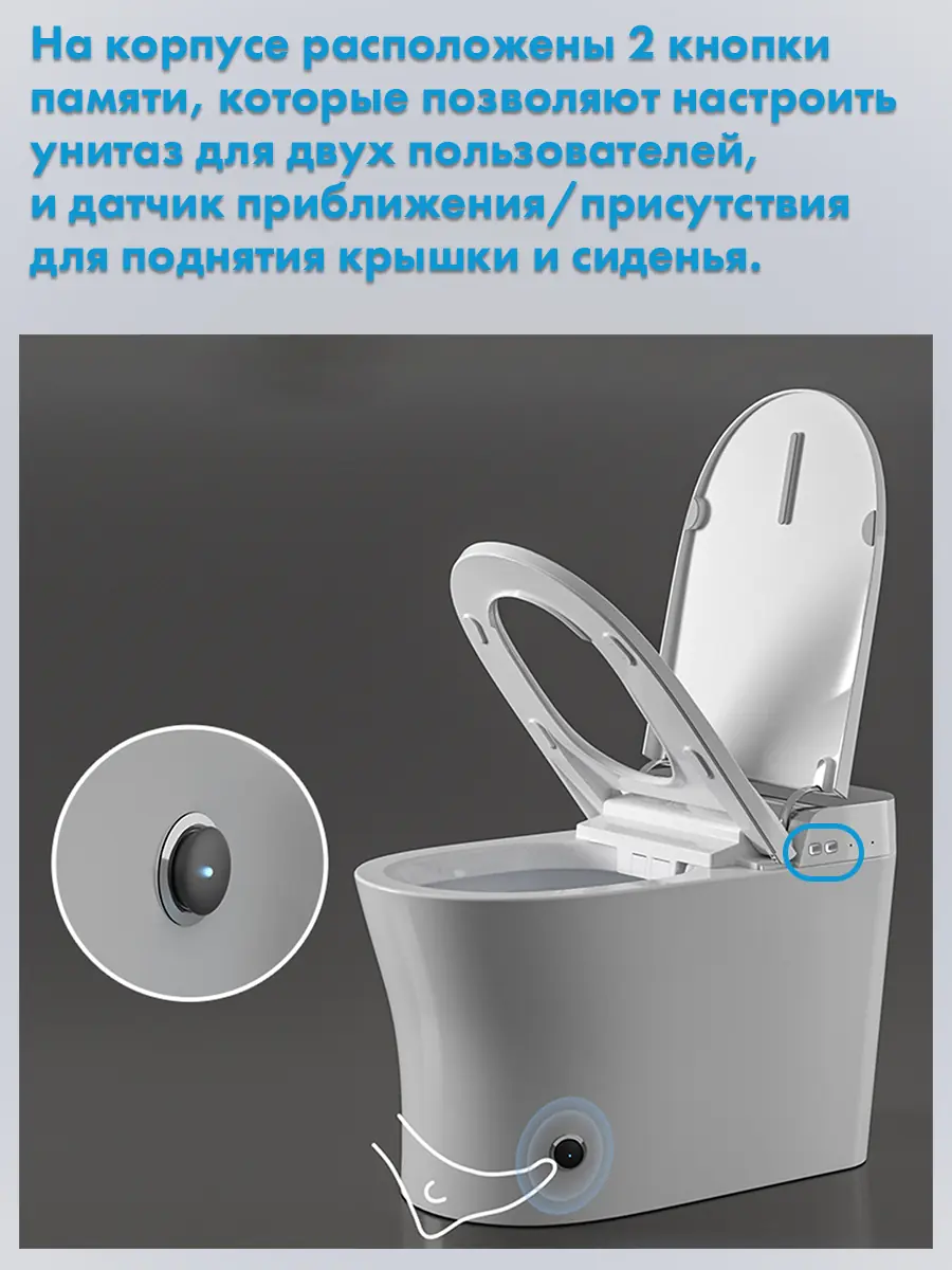 Смарт унитаз премиум HAITEC HT-EST8919 электронный автоматизированный с пультом Д/У Смарт унитаз премиум HAITEC HT-EST8919 электронный автоматизированный с пультом Д/У