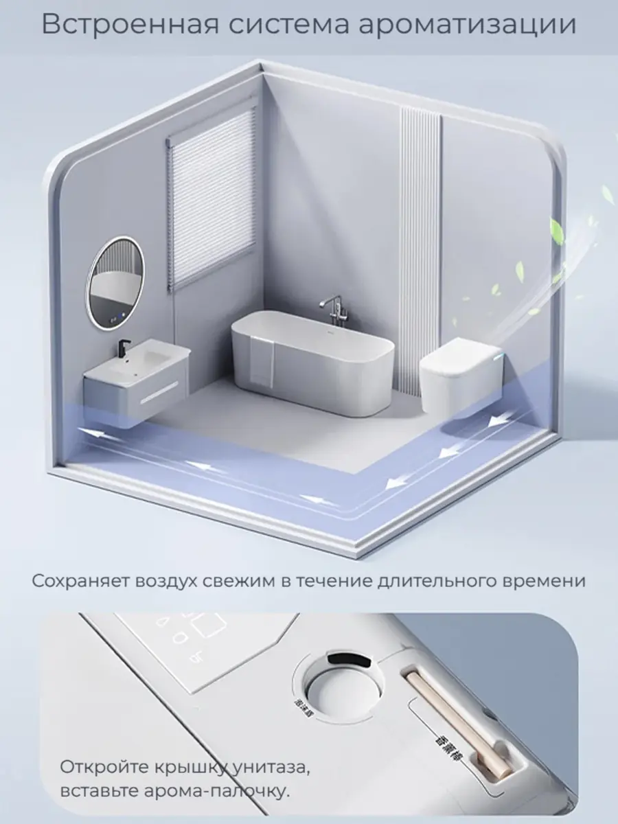 Унитаз смарт подвесной HAITEC HT-ESTY3WE