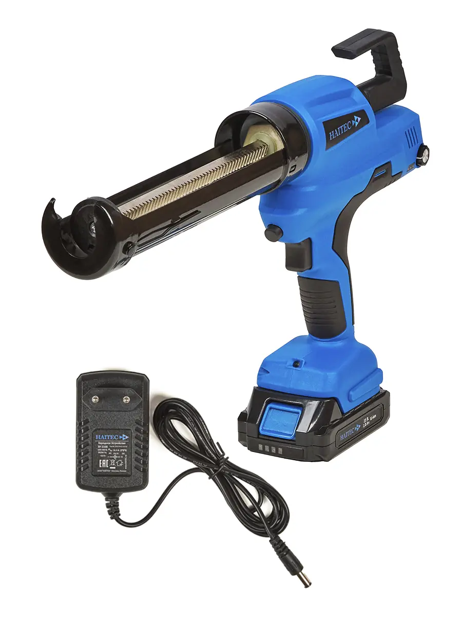 Пистолет для герметика аккумуляторный HAITEC HT-ADS40 21V Li-Ion 1x2Ah Пистолет для герметика аккумуляторный HAITEC HT-ADS40 21V Li-Ion 1x2Ah