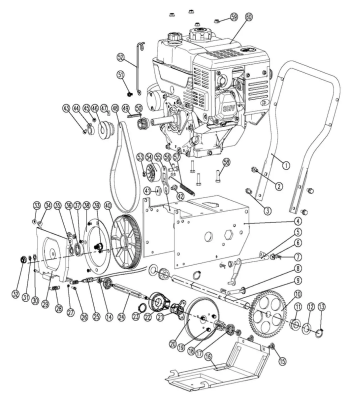 Запчасть снегоуборщика HT-SF21261ES  синхронный ремень резиновый 5M710-15 арт. 5M710-15