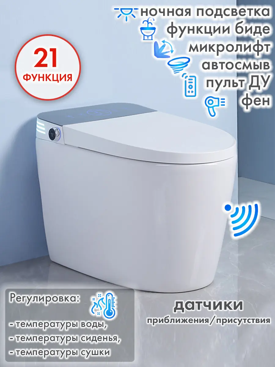 Смарт унитаз HAITEC HT-ESTA101 электронный автоматизированный