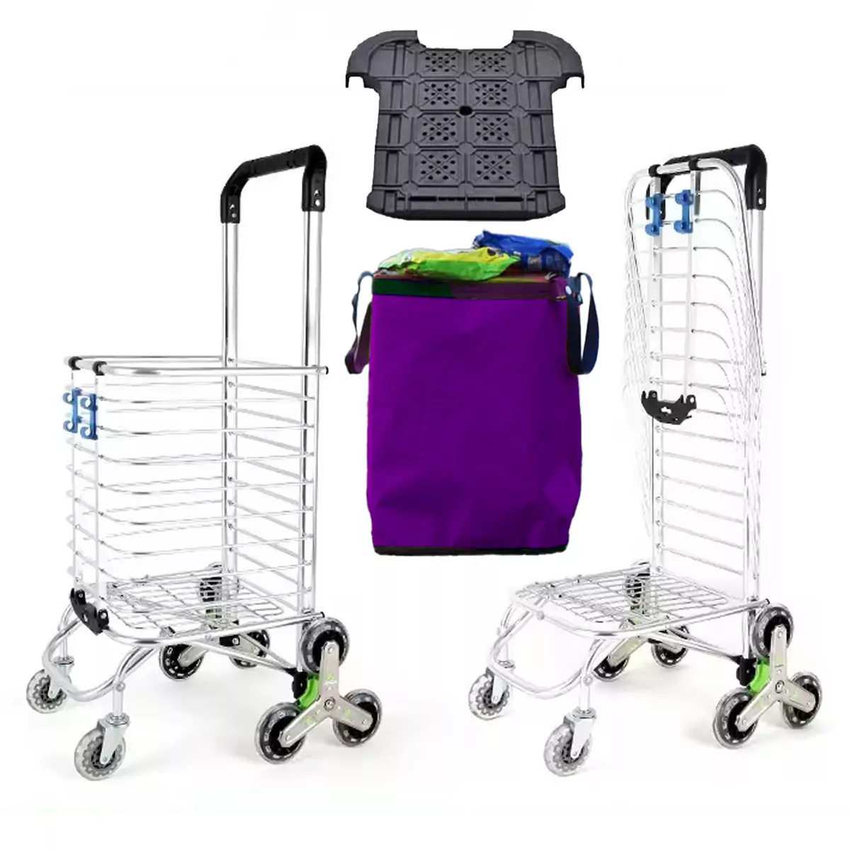 Сумка-тележка складная хозяйственная  HAITEC HT-СТ20V, грузоподъемность 20 кг