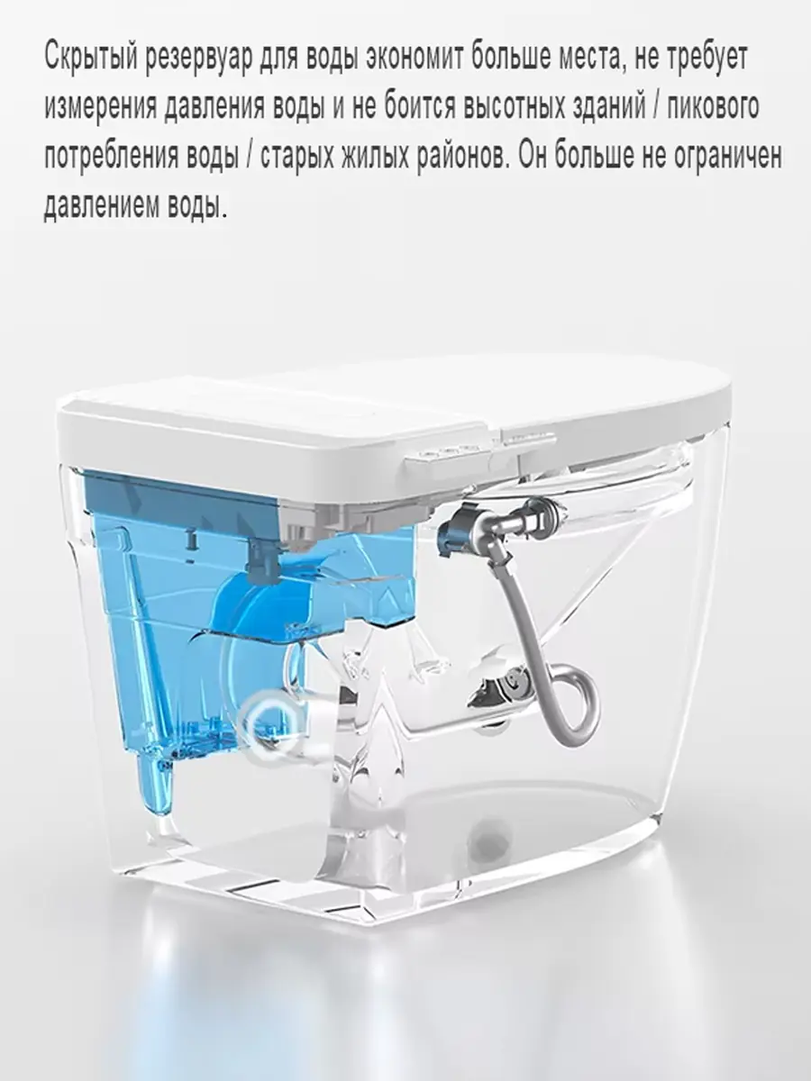 Унитаз смарт HAITEC HT-EST414E с бачком и голосовым управлением Унитаз смарт HAITEC HT-EST414E с бачком и голосовым управлением