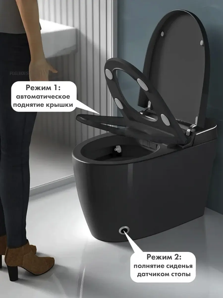 Смарт унитаз HAITEC HT-EST416E автоматизированный с встроенным бачком