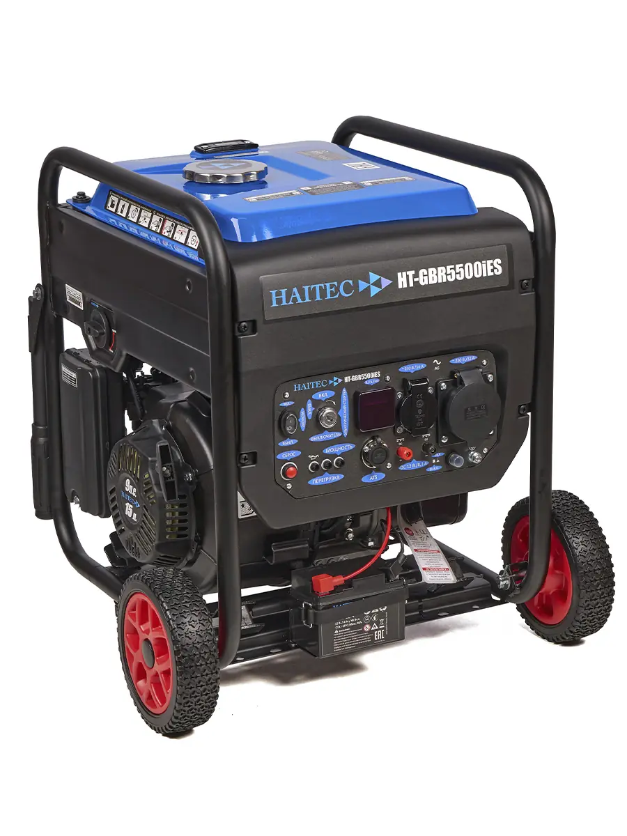 Бензиновый генератор HAITEС HT-GBR5500IES 5500 Вт инверторный с электростартом и ATS разъемом Бензиновый генератор HAITEС HT-GBR5500IES 5500 Вт инверторный с электростартом и ATS разъемом