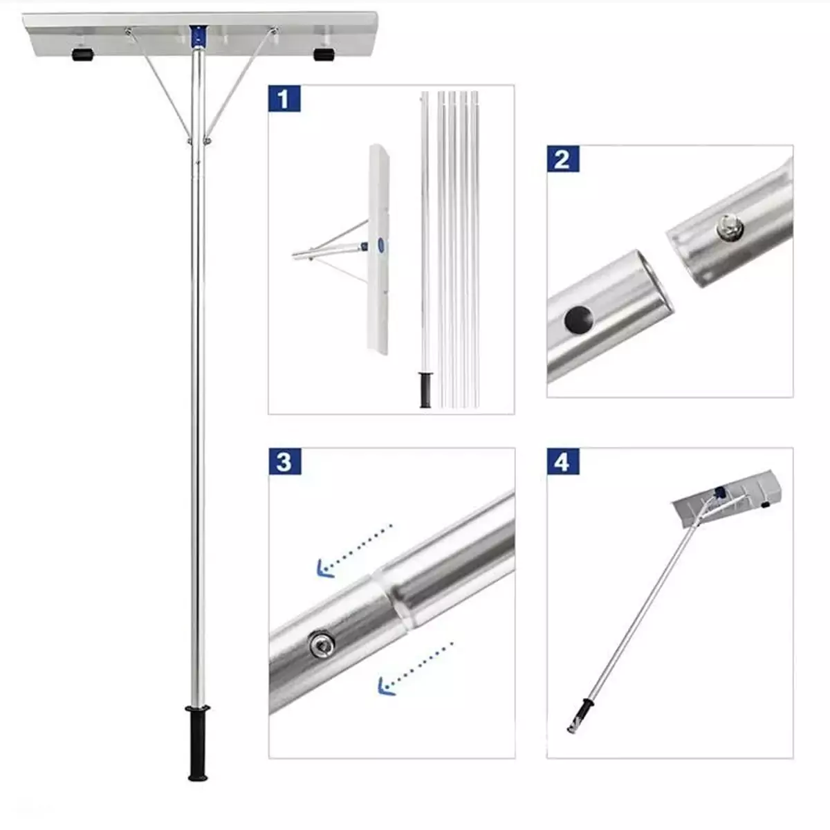 Лопата-скрепер для крыши с длинной ручкой HAITEC HT-SDT9 66*900 см