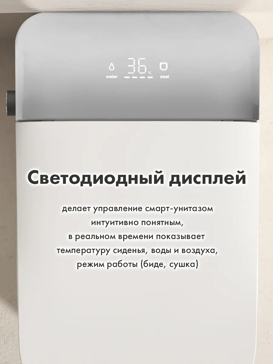 Смарт унитаз HAITEC HT-EST418E автоматизированный с встроенным бачком