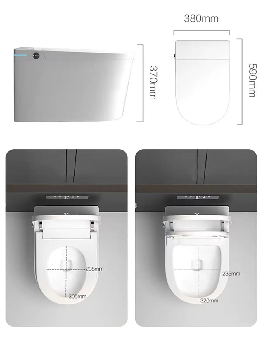 Смарт унитаз подвесной HAITEC HT-ESS556 автоматизированный с встроенным бачком