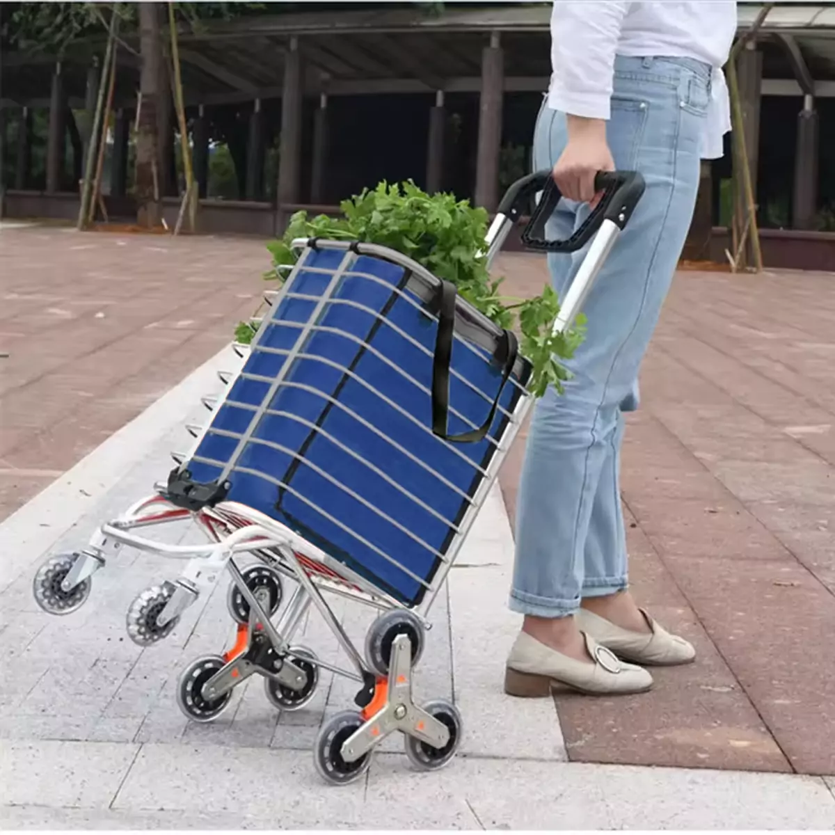 Сумка-тележка складная хозяйственная  HAITEC HT-СТ20B, грузоподъемность 20 кг