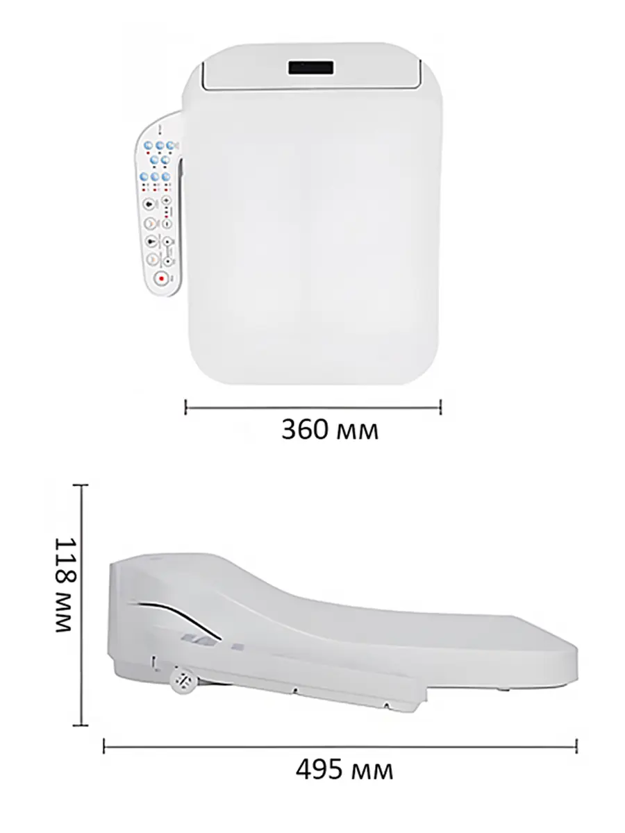 Умная крышка для унитаза HAITEC HT-ESS495x360CUB с функцией биде